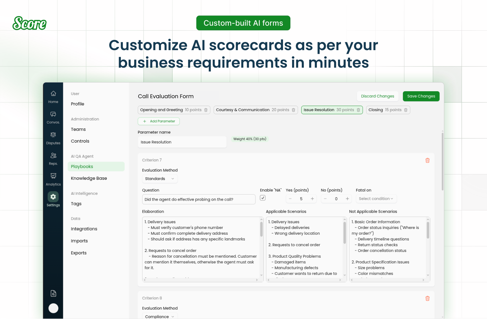 screenshot of Score AI